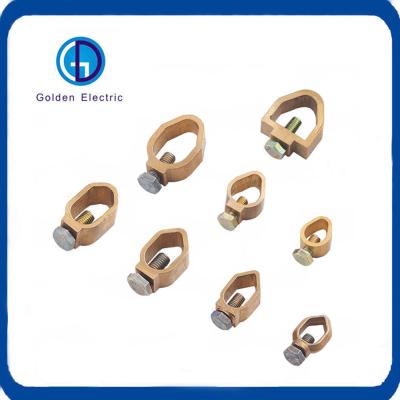 China Brass Earth a Clamp Electric Grounding Earth Conductor Rod Clamps for Different Sizes for sale