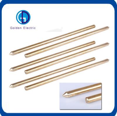 China Grounding System Straightness Error≤1mm/M High Voltage Copper Bonded Earthing Rods for sale