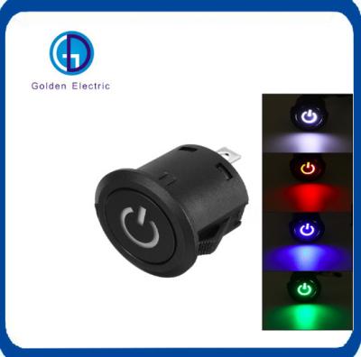 China 22mm Diameter LED Autolock Power Push Button Switch Self Locking Type for sale