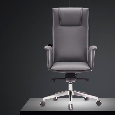 China (Size) Executive Office Adjustable Chair With Rolling Executive Swivel Task Chair Lumbar Support Arm Judge PU Leather Chair for sale