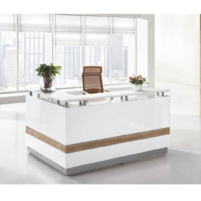 China Counter Expandable Table Design Commercial Modern Office Desk Reception for sale