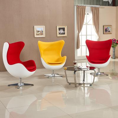 China Fashion Sponge Shaped Fabrics/Steel Frame Armchair Living Room Furniture Patchwork Fabric Egg Swivel Accent Chair Wholesale Supplier for sale