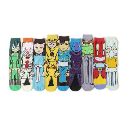 China Marvel Comics 360 QUICK DRY Socks Character Marvel Cartoon Boy Crew Socks For Women Novelty Unisex Socks for sale