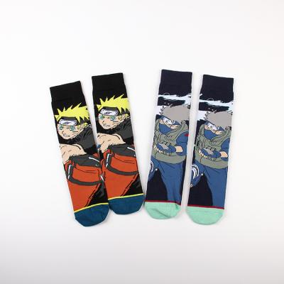 China QUICK DRY Funny Men's Cotton Cartoon Socks Boy's Ninja Crew Socks Amazon Bestselling Unisex Socks For Women for sale