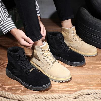 China Fashion\adult non-slip shoes Martin snow boot winter shoes men's shoes warm comfortable\durable winter shoes rejects men's warm military boots for sale