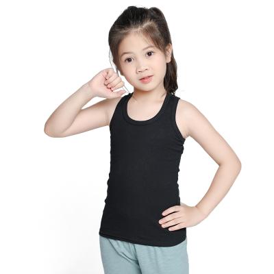 China Viable Custom Sleeveless Girls Cotton Vocation Wear Cotton Tops Tank Top O Neck Tank Tops O Neck Unisex Summer Vest for sale