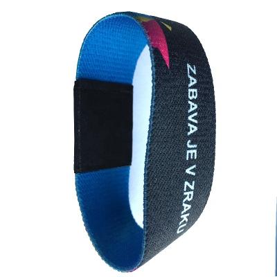 China Waterproof RFID Smart Wristband Wristband Fabric Polyester Wristband Adjustable Elastic Waterproof/Waterproof NFC RFID Wristband for sale