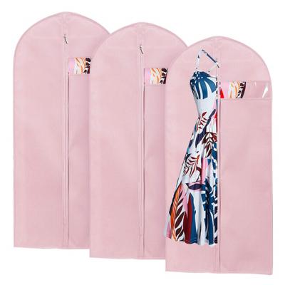 China Custom Made Eco-friendly Personalized Travel Dust Cover Foldable Dress Clothes Suit Protector Garment Bag for sale