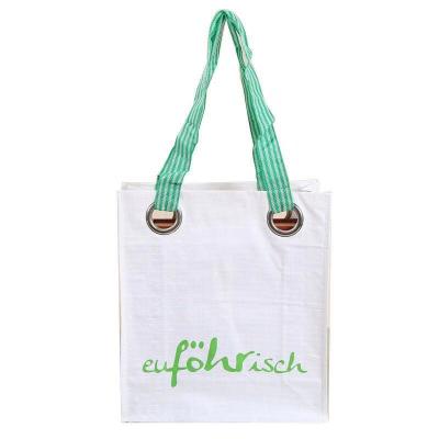 China Eco-friendly 80gsm Non Woven 100% Biodegradable Recycled PP Woven Laminated Glossy PP Woven Shopping Bags Bags For Advertising for sale