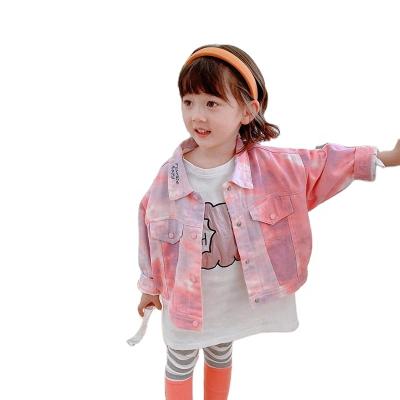 China Viable Girls' Camouflage Denim Jacket Spring Small Children's Western First Sleeve And Autumn Style Children's Long Coat Long Sleeve Top Ba for sale