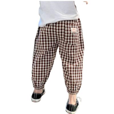 China Viable Children's Mosquito Pants Baby Summer Thin Pants, Children's Summer Casual Pants, Plaid Air Conditioning Pants for sale