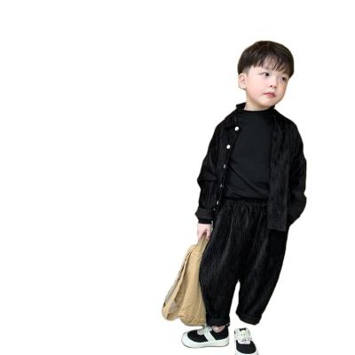 China Smart casual children's clothing boys 2020 autumn middle suit new and western style t handsome two-piece small children's cardigan long pants for sale