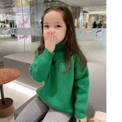 China 2022 Fashion Hot Selling High Neck Pullover Sweater Woolen Designs For Kids for sale