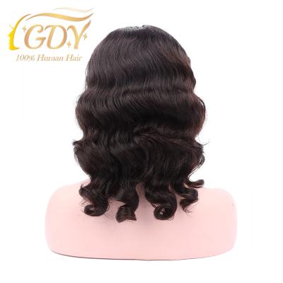 China Body Wave 20inch Body Wave T Part Hair Wigs GDY 180% Swiss Transparent HD Lace Front T Part Wigs Natural Color 1B for sale