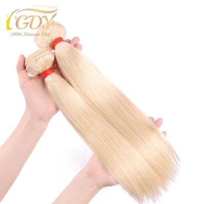 China Straight Sellers 100% Virgin Human Hair #613 Bone Color Unprocessed Straight Brazilian Hair Extensions For Black Women for sale