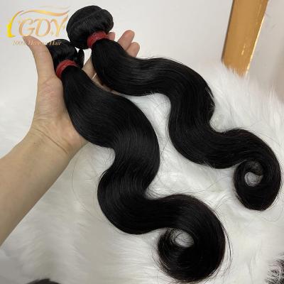 China Brazilian Body Wave 8-40inches Hair Bundles #1b Natural Color Body Wave Cuticle Aligned Cheap GDY Hair For Black Women for sale