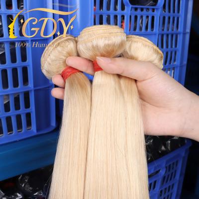 China GDYhair Srock Straight Ware Soft Blonde 40inch Hair Bundles Top Virgin Hair Can Bleach All Colors 613 Virgin Hair Bundles for sale