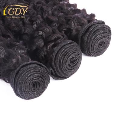 China 1-3 Years Under Seller GDY Color Brazilian Human Virgin Chinese Raw Cuticle Aligned Hairpiece 100% Remy Hair Deep Wave 14inches 1B Hair Bundle Top Care Proper for sale