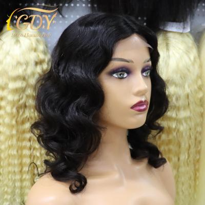 China Wholesale Body Wave GDY Wig Body Virgin Hair T Part Wigs 20 Inch 1B Hd Transparent Lace Front T Part Wigs For Black Women for sale