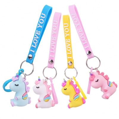 China Educational /Time/Custom Decompression YHY New Slaughter Decorated 3D Keychain Soft Kids Key Chain For Birthday Gift Unicorn Key Chain for sale