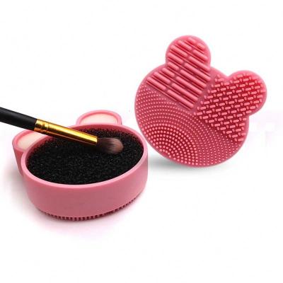 China Hot Sale Portable Makeup Brush Cleaner Wet Automatic Sponge Box Machine and Dryer Silicone Makeup Brush Cleaner for sale