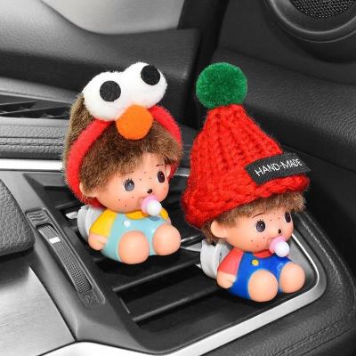 China YHY Plywood Fashion Car Dolls Lovely Air Freshener Toys For Automobile Interior for sale