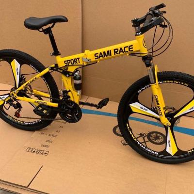 China Factory Shockproof Wholesale 24/26/27.5 Inch Custom Design Full Suspension Folding Bike Sepeda Lipat Mountain Bicycle for sale