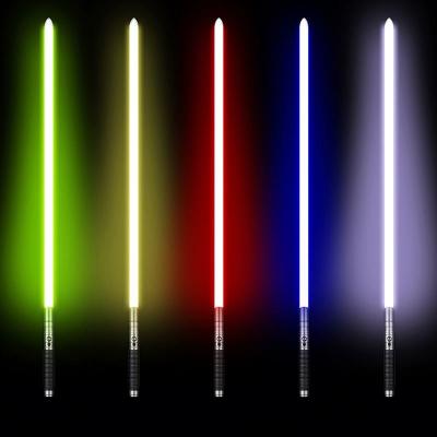 China teen metal toys gift RGB strength lightsaber color changing with light sound blaster flash on clash light saber 90*7*7cm for sale