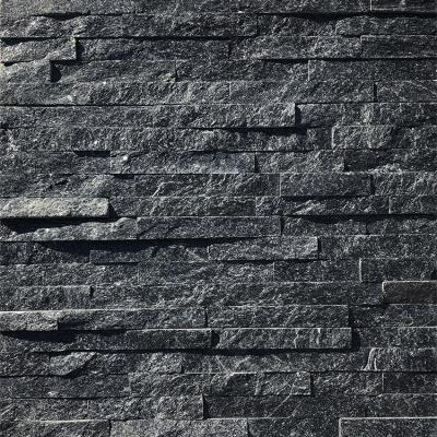 China Wholesale Modern Black Slate Culture Stone Outdoor Decorative Thin Cladding Wall Culture Stone For Wall for sale