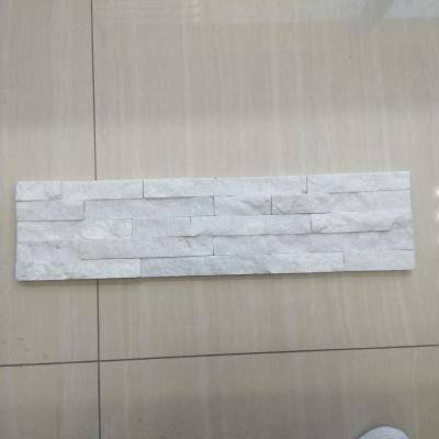 China Wall Decoration White Marble Stacked Stone Tiles Wall / Interior Cladding Stone Wall Ledge Stone Panels for sale