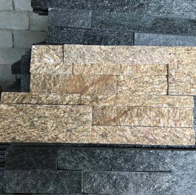 China Wall Decoration Granite Tiger Skin Granite Veneer Stone Panels Yellow Cladding Cultured Stone Panel for sale