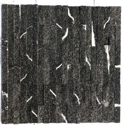 China Wall Decoration Lightning Black Granite Natural Culture Stone/Stacked Stone Panel/Granite Wall Cladding Design for sale