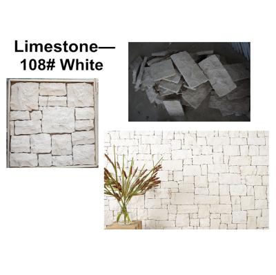 China Modern White Limestone Dry Masonry Wall Cladding Loose Stone Veneer for sale