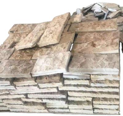 China Traditional Limestone Loose Stone House Wall Cladding / Exterior Stone Wall Tiles / Stone Block For Wall for sale