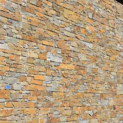 China Traditional Natural Classic Stacked Stone Cladding Fasade Meshed Cement Stone Wall Cladding for sale