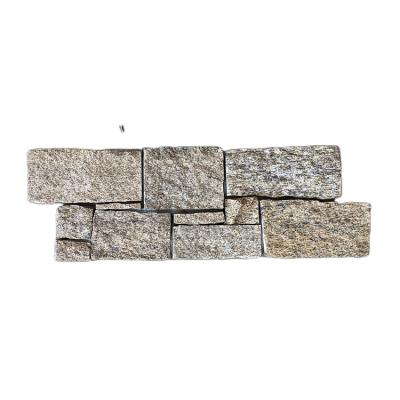 China Modern Natural Granite Meshed Cement Back Panel Ledge Stone Wall Panel Stacked Stone for sale