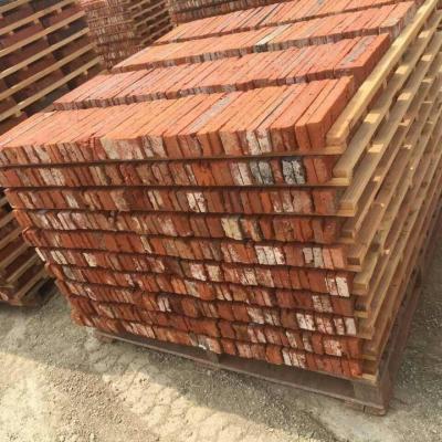 China Thin Bricks Antique Red Reclaimed Bricks For Interior And Exterior Wall Claddings for sale