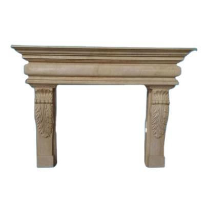 China Modern Custom Made European Style Indoor Marble Stone Fireplace Mantels for sale