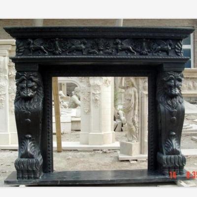 China Contemporary Black Fireplace Mantel / Fireplaces Porcelain for sale