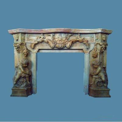 China New Design Modern Antique Luckywind Fireplace Indoor Modern Marble Surround for sale