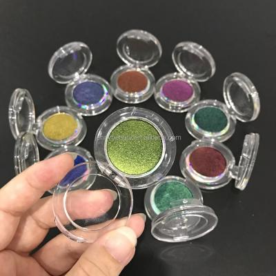 China High Quality Custom EYE Logo Eye Makeup Duochrome Cosmetics Chameleon Pigment Glitter Pressed Eyeshadow for sale