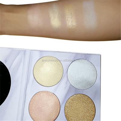 China Factory Waterproof Low Price Customized Highlighter Bar 4 Color No Logo Makeup Highlighter Palette for sale