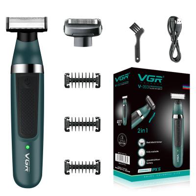 China VGR V-393 One Blade Twin Blade Beard Trimmer Washable Electric Hybrid Electric Shaver Razor For Men for sale