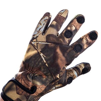 China Finger Slots Waterproof 3 Cut Outdoor Sports Light Weight Flexible Fishing Recycling Gloves Anti Slip Finger Gloves for sale