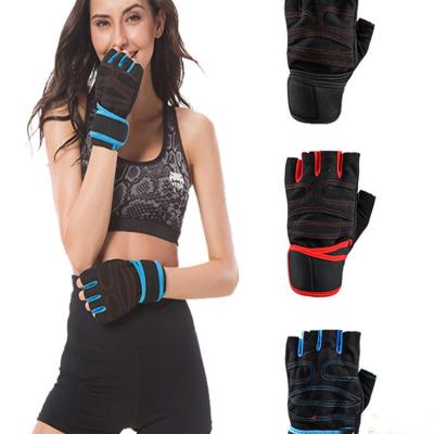 China Breathable Half Finger Gym Workout Dumbbell Fitness Gloves Weightlifting Anti-Slip Wristband for sale