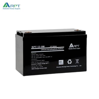 Chine 1280Wh batterie au plomb-acide stockage solaire 100h 12v batterie au lithium Lifepo4 à vendre