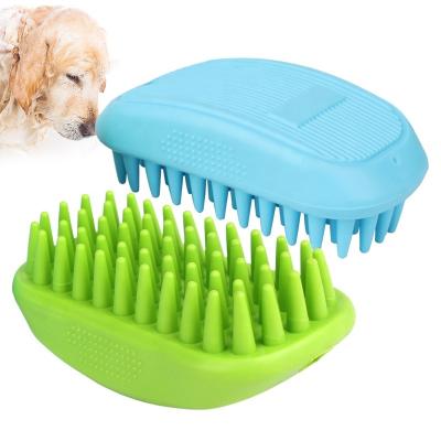 China Stocked Factory Wholesale Custom Logo Rubber Cat Shower Grooming Tool Dog Pet Massage Bath Brush for sale