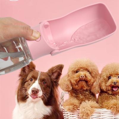 China Sustainable 2022 Amazon hot portable folding plastic outdoor sports pets dogs cats travel food water bottle Feeder for pets for sale