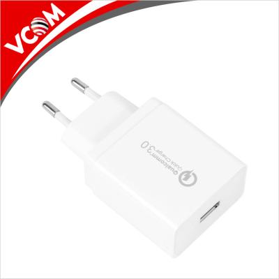 China Fast Charging Adapter Mobile Phone VCOM Portable Charging 3.0 USB Wall Charger for sale