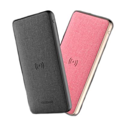 China 10000mAH Micro Power Bank QI 5V 2.1A Charger Typc C Fast Charging Wireless Power Bank for sale